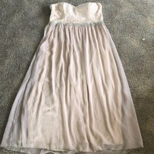 Blush Pink Strapless Dress